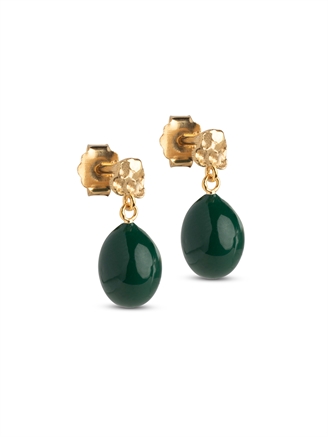 Enamel Copenhagen Poe Studs Petrol Green